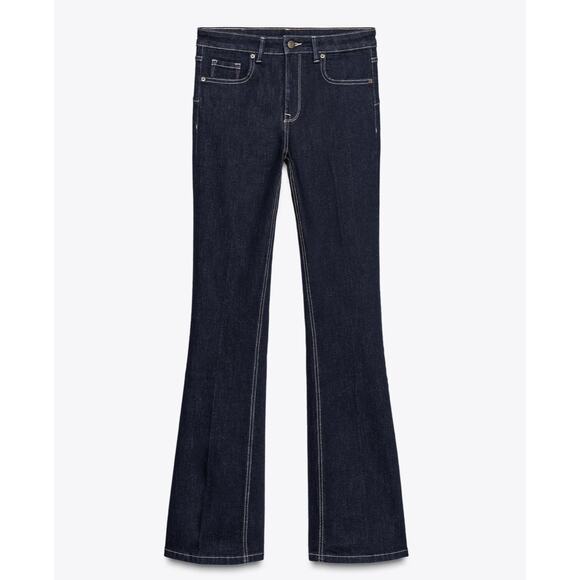 Zara Women's Dark Blue Boot Cut Jeans - Picture 5 of 15